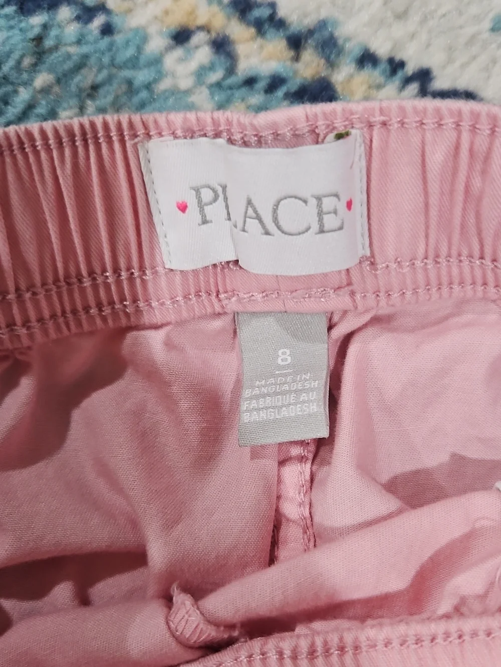 Childrens Place Light Pink Elastic-Waist Joggers for Kids